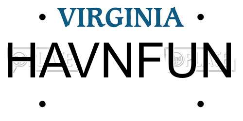 HAVNFUN Virginia License Plate