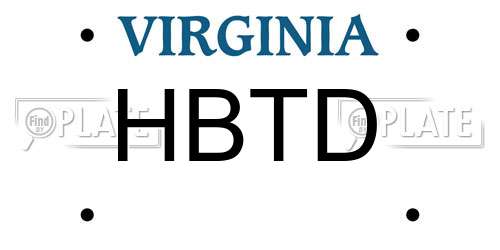 HBTD Virginia License Plate