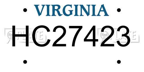 HC27423 Virginia License Plate