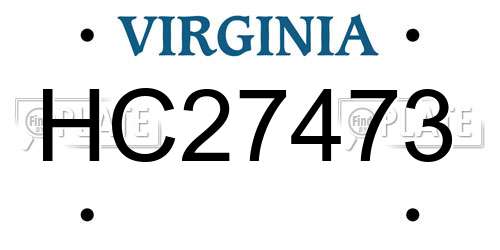 HC27473 Virginia License Plate