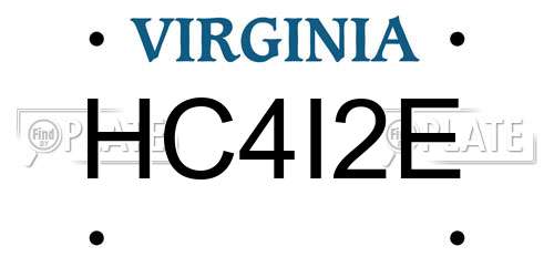 HC4I2E Virginia License Plate