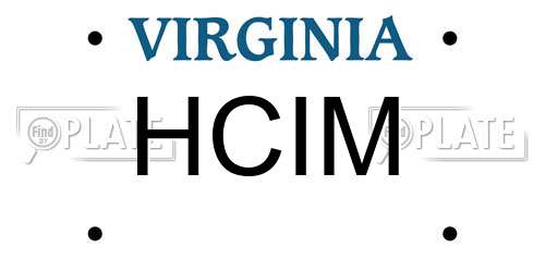 HCIM Virginia License Plate