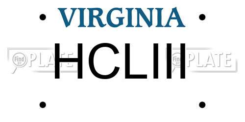 HCLIII Virginia License Plate