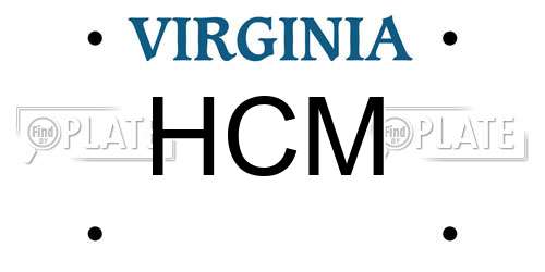 HCM Virginia License Plate