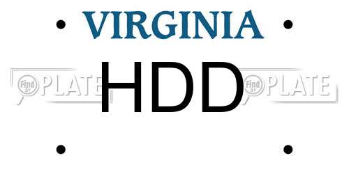 HDD Virginia License Plate