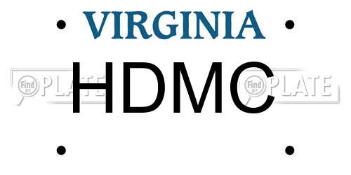 HDMC Virginia License Plate