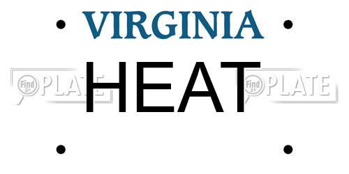 HEAT Virginia License Plate