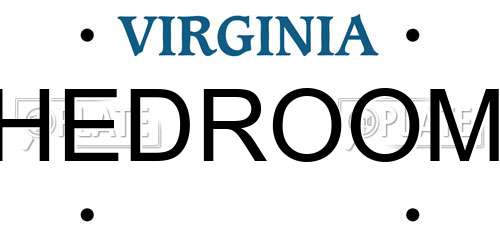 HEDROOM Virginia License Plate