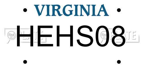 HEHS08 Virginia License Plate