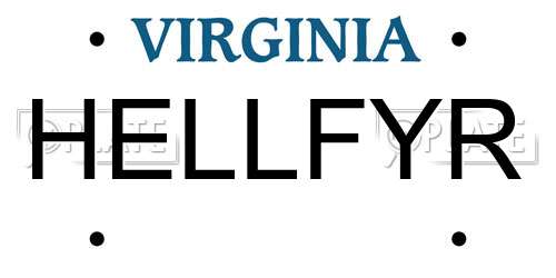 HELLFYR Virginia License Plate