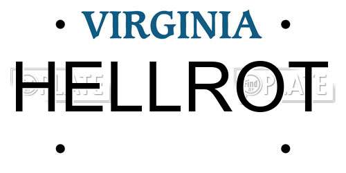 HELLROT Virginia License Plate
