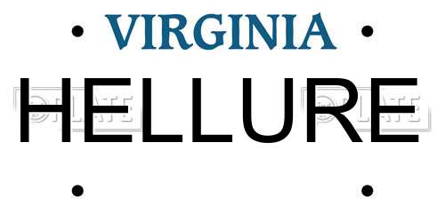 HELLURE Virginia License Plate