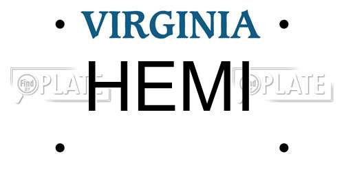 HEMI Virginia License Plate