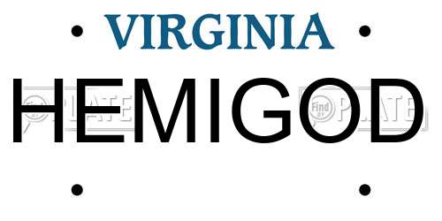 HEMIGOD Virginia License Plate