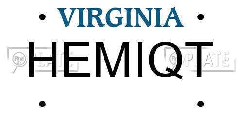 HEMIQT Virginia License Plate