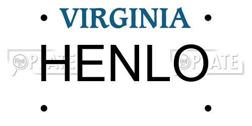 HENLO Virginia License Plate