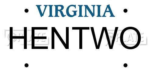 HENTWO Virginia License Plate