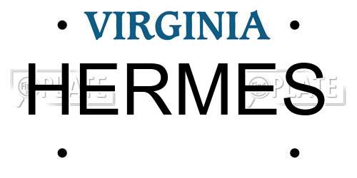 HERMES Virginia License Plate