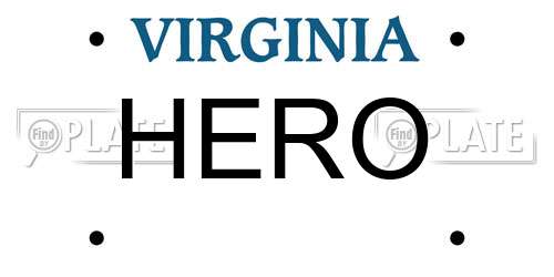 HERO Virginia License Plate