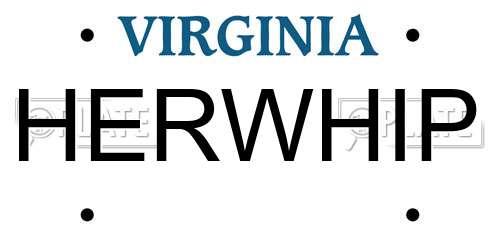 HERWHIP Virginia License Plate