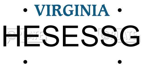 HESESSG Virginia License Plate