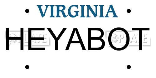 HEYABOT Virginia License Plate