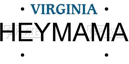 HEYMAMA Virginia License Plate