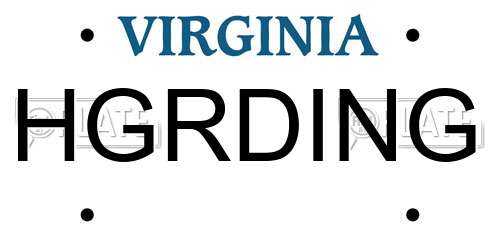 HGRDING Virginia License Plate