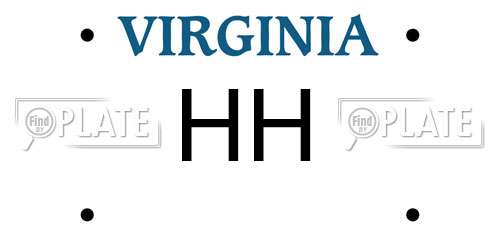HH Virginia License Plate