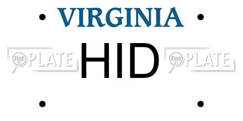HID Virginia License Plate