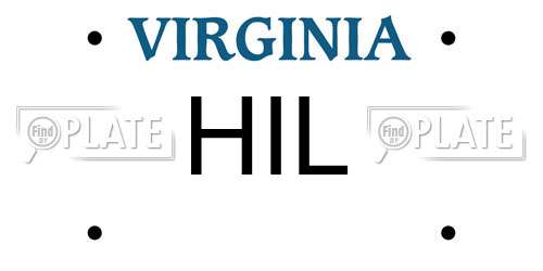 HIL Virginia License Plate