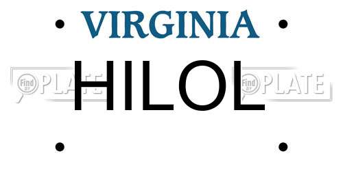 HILOL Virginia License Plate