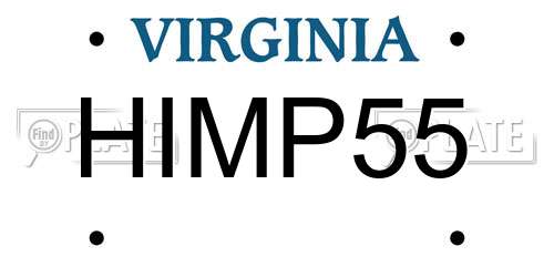 HIMP55 Virginia License Plate