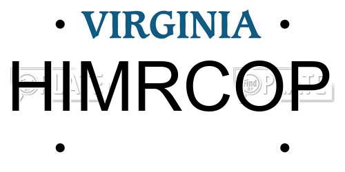 HIMRCOP Virginia License Plate
