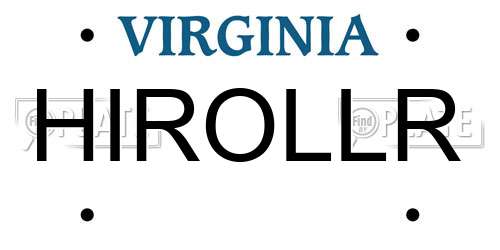 HIROLLR Virginia License Plate
