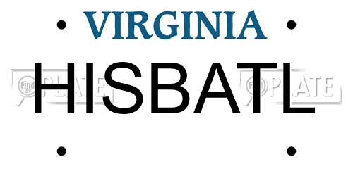 HISBATL Virginia License Plate