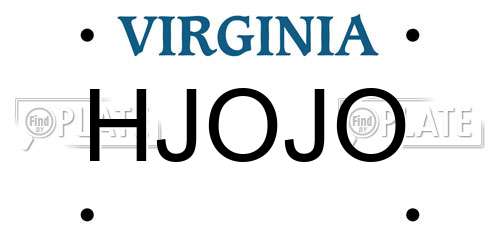 HJOJO Virginia License Plate