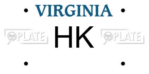HK Virginia License Plate