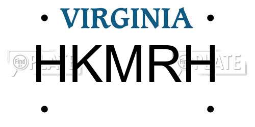 HKMRH Virginia License Plate