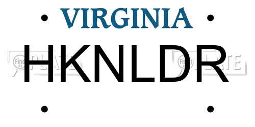 HKNLDR Virginia License Plate