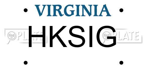 HKSIG Virginia License Plate
