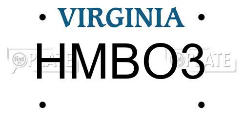 HMBO3 Virginia License Plate