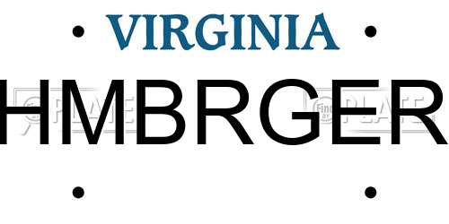 HMBRGER Virginia License Plate