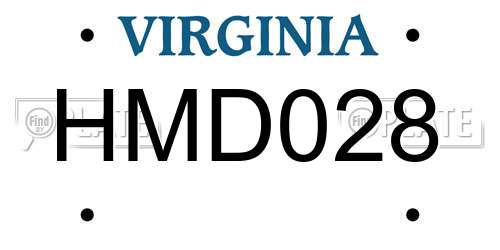 HMD028 Virginia License Plate