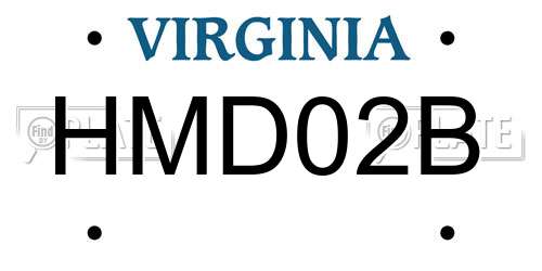 HMD02B Virginia License Plate
