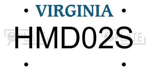 HMD02S Virginia License Plate