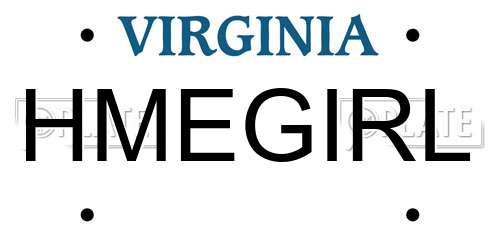 HMEGIRL Virginia License Plate