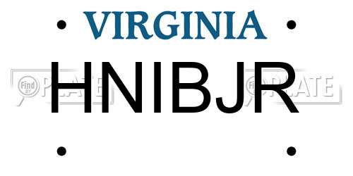 HNIBJR Virginia License Plate