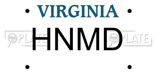 HNMD Virginia License Plate