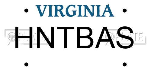 HNTBAS Virginia License Plate